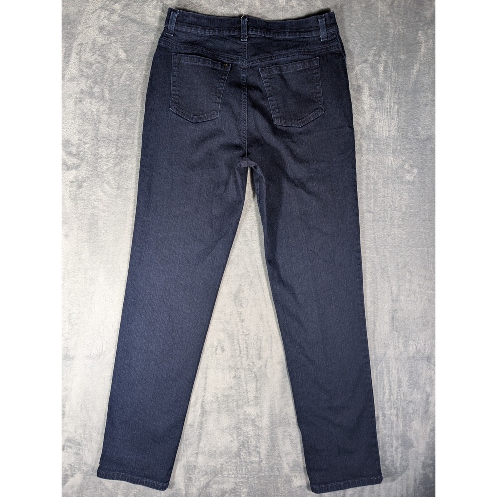 Gloria Vanderbilt Amanda High Rise Tapered Jeans Dark Wash Blue Womens Size 10L - Picture 2 of 13